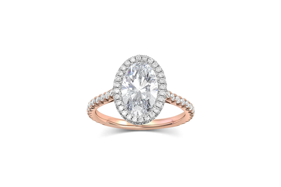 Sophia | Oval Double Halo Engagement Ring-Honey Jewelry Co-Honey Jewelry Co