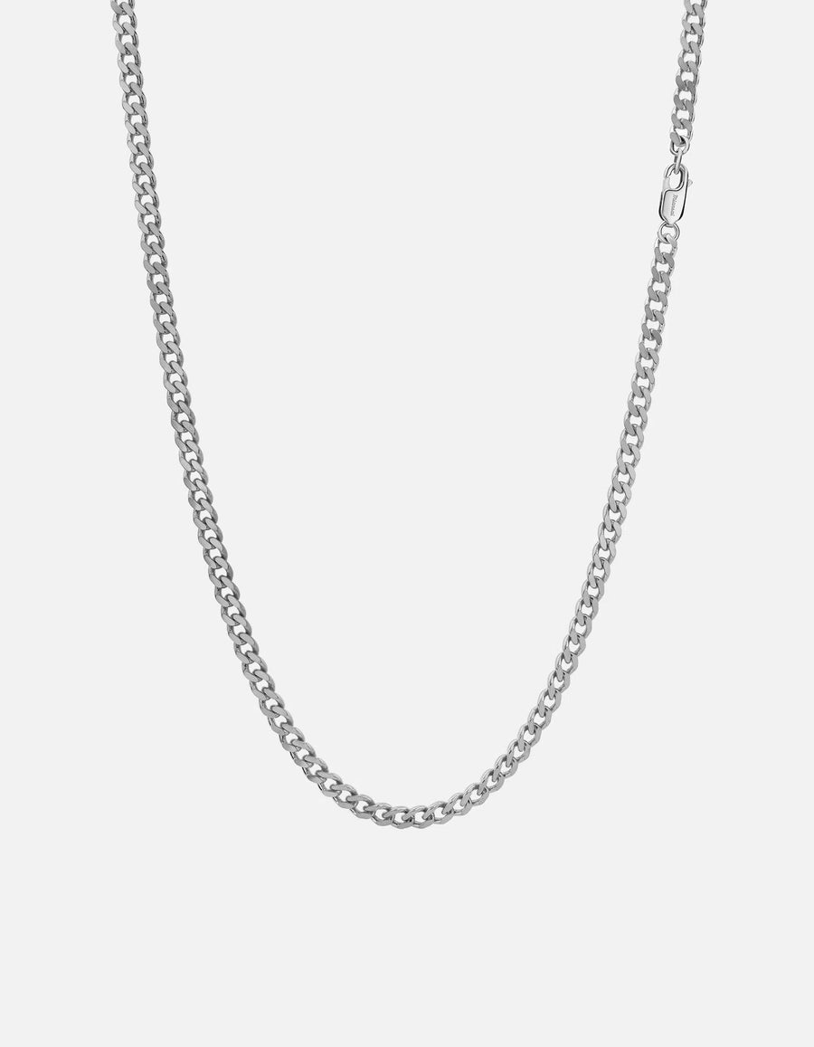 4mm Sterling Silver Cuban Chain Necklace