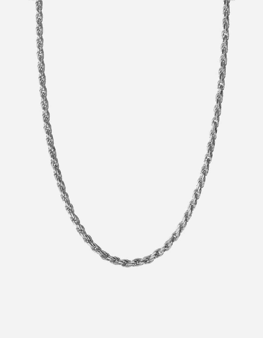 2.4mm Rope Chain Necklace, Sterling Silver