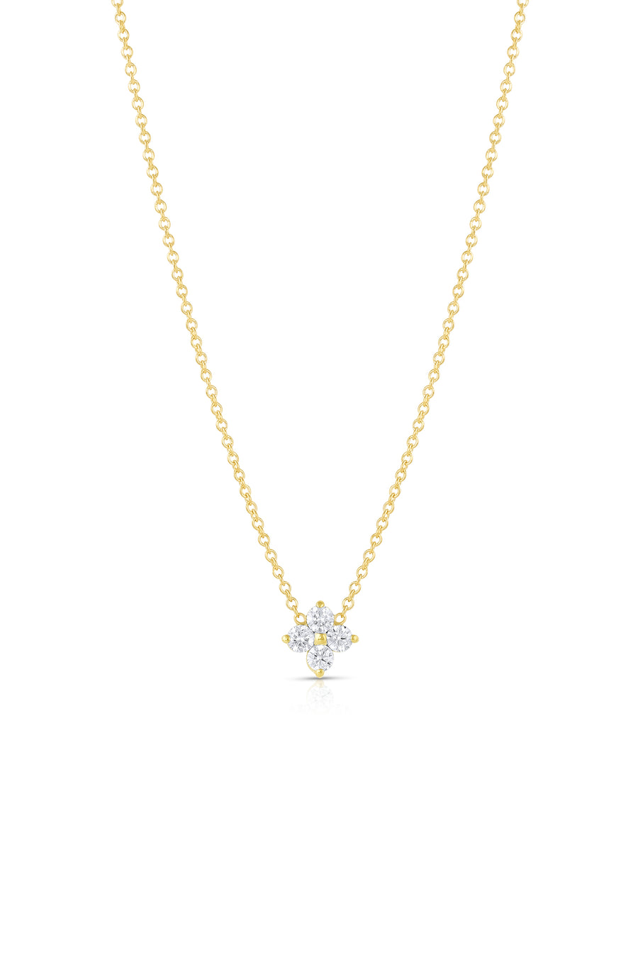 Petite 4-Leaf Clover Lab Grown Diamond Necklace