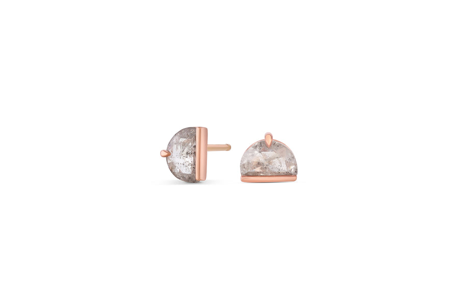 1/2 moon Salt & Pepper Diamond Earrings - .69ctw