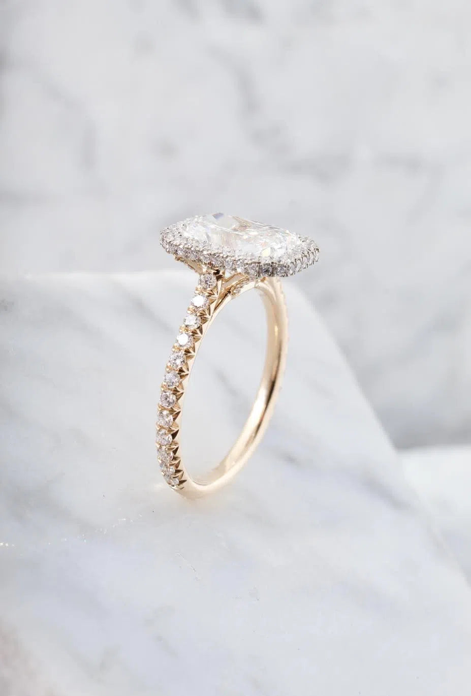 Sophia | Radiant Double Halo Engagement Ring-Honey Jewelry Co-Honey Jewelry Co