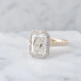 Sophia | Radiant Double Halo Engagement Ring-Honey Jewelry Co-Honey Jewelry Co