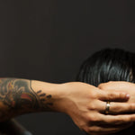 Men's Gold Stripe Wedding Ring - 6.5mm