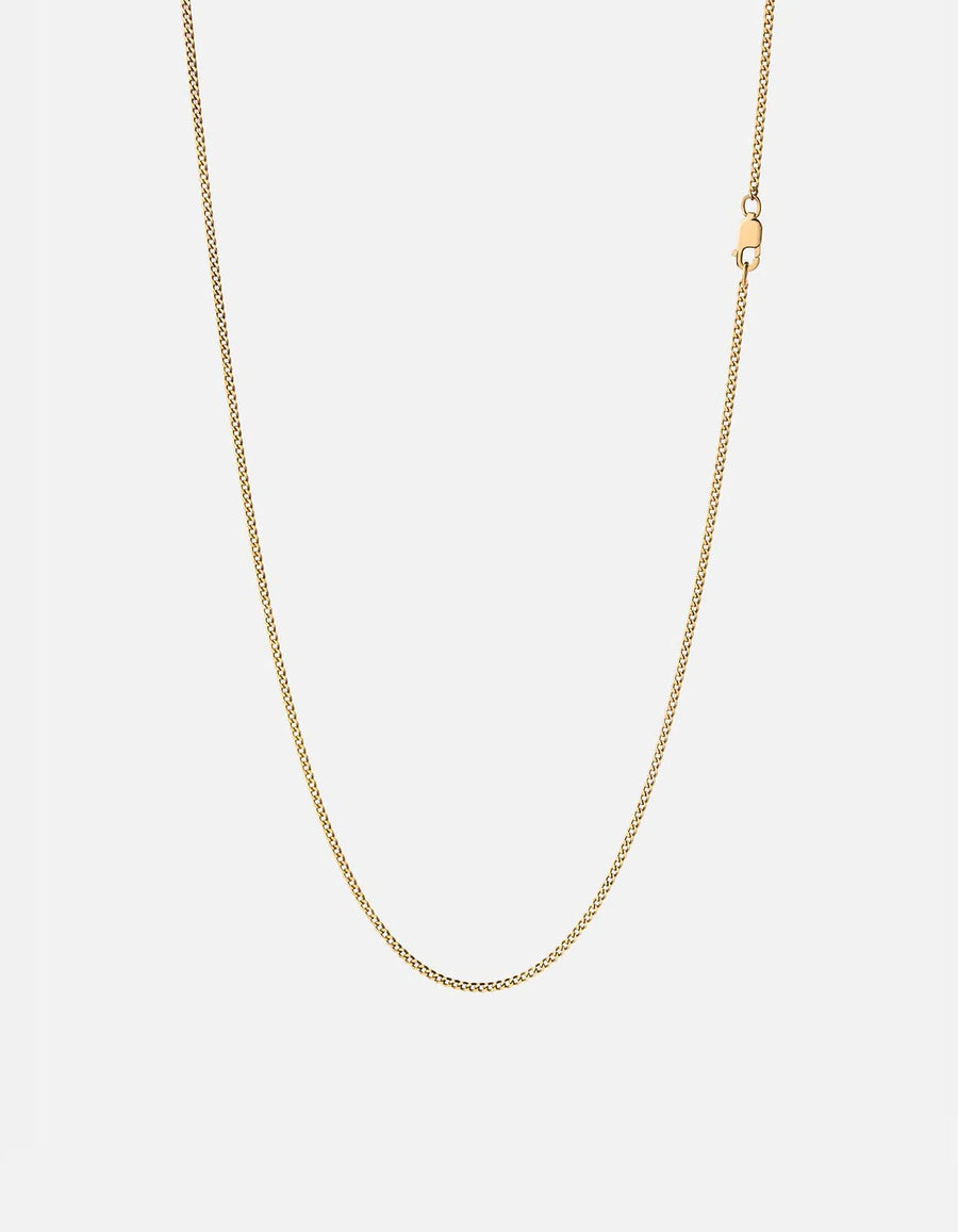 1.3mm Gold Vermeil Cuban Chain Necklace, Polished
