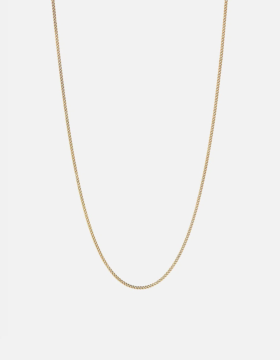 1.3mm Gold Vermeil Cuban Chain Necklace, Polished
