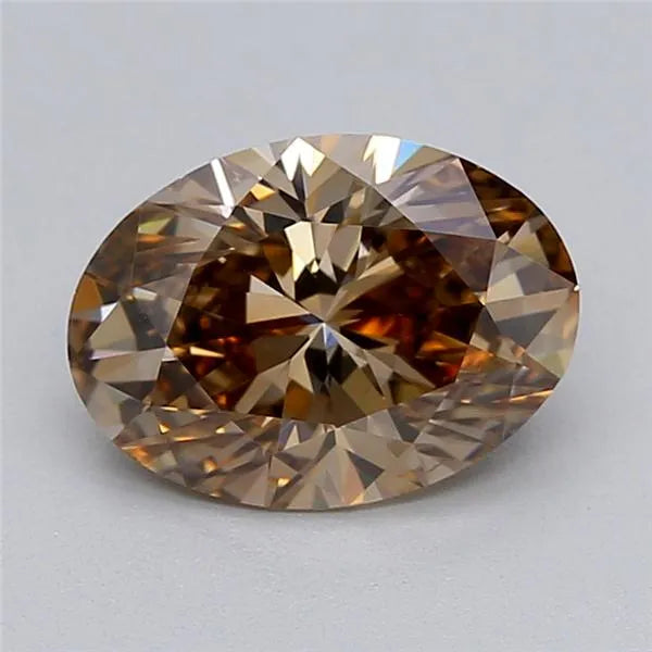 1.50ct Oval Lab Grown Diamond (Colour Fancy Brown, Clarity VS2, IGI Certified)