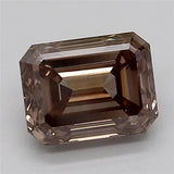 1.73ct Emerald Lab Grown Diamond (Colour Fancy Brown, Clarity VS2, IGI Certified)