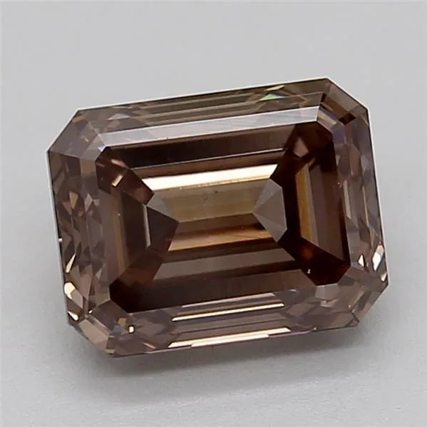1.73ct Emerald Lab Grown Diamond (Colour Fancy Brown, Clarity VS2, IGI Certified)