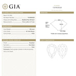 1.28ct 9.24x6.28x3.17mm GIA VVS2 M Pear Brilliant 28021-01
