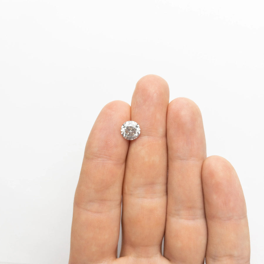 2.71ct 8.45x8.43x5.80mm SI2+ Fancy Grey Round Brilliant 18843-01 - Misfit Diamonds