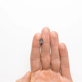 2.07ct 10.33x6.61x4.25mm GIA SI2 Fancy Dark Grey Pear Brilliant 19549-01