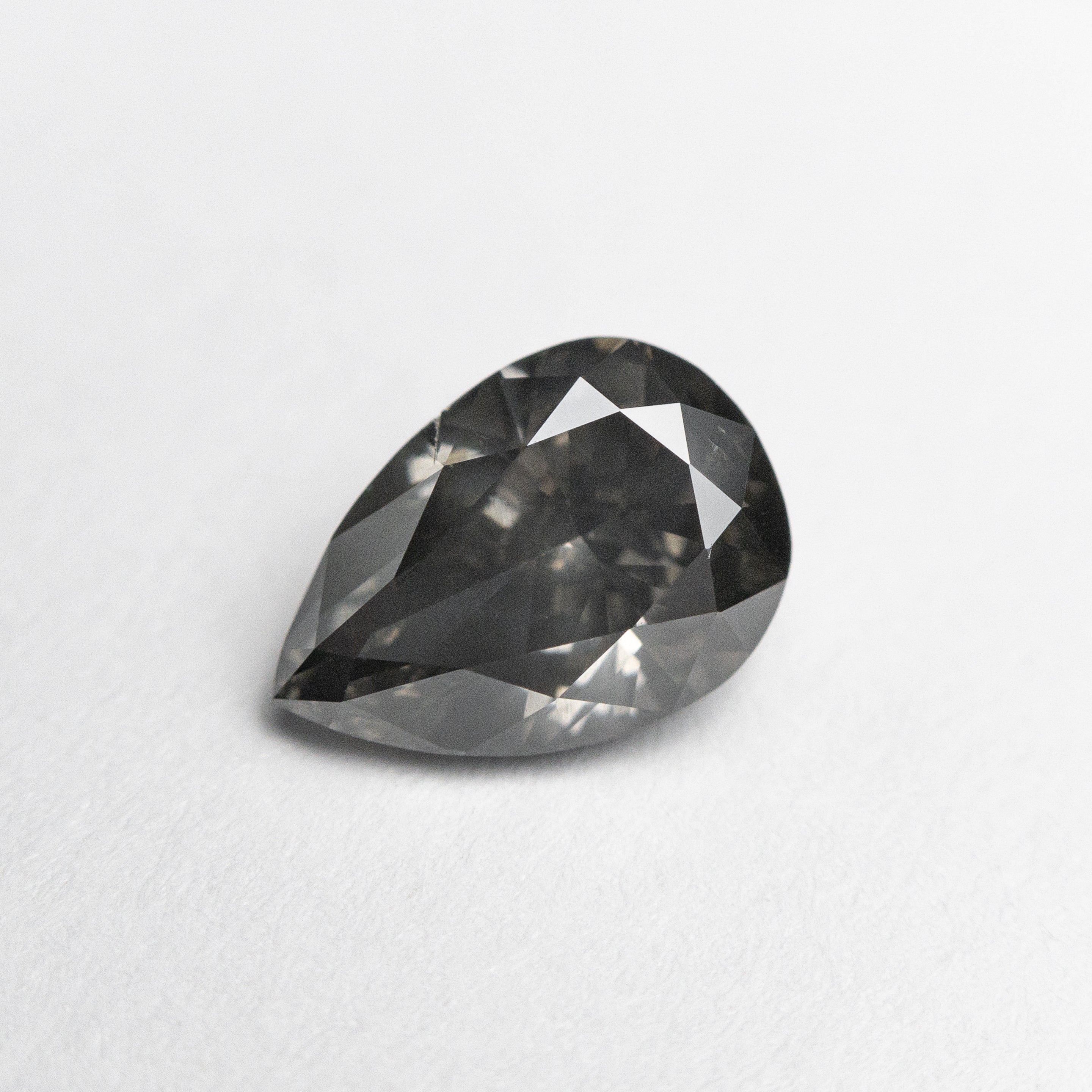 1.01ct 7.83x5.42x3.38mm Fancy Grey Pear Brilliant 19913-01