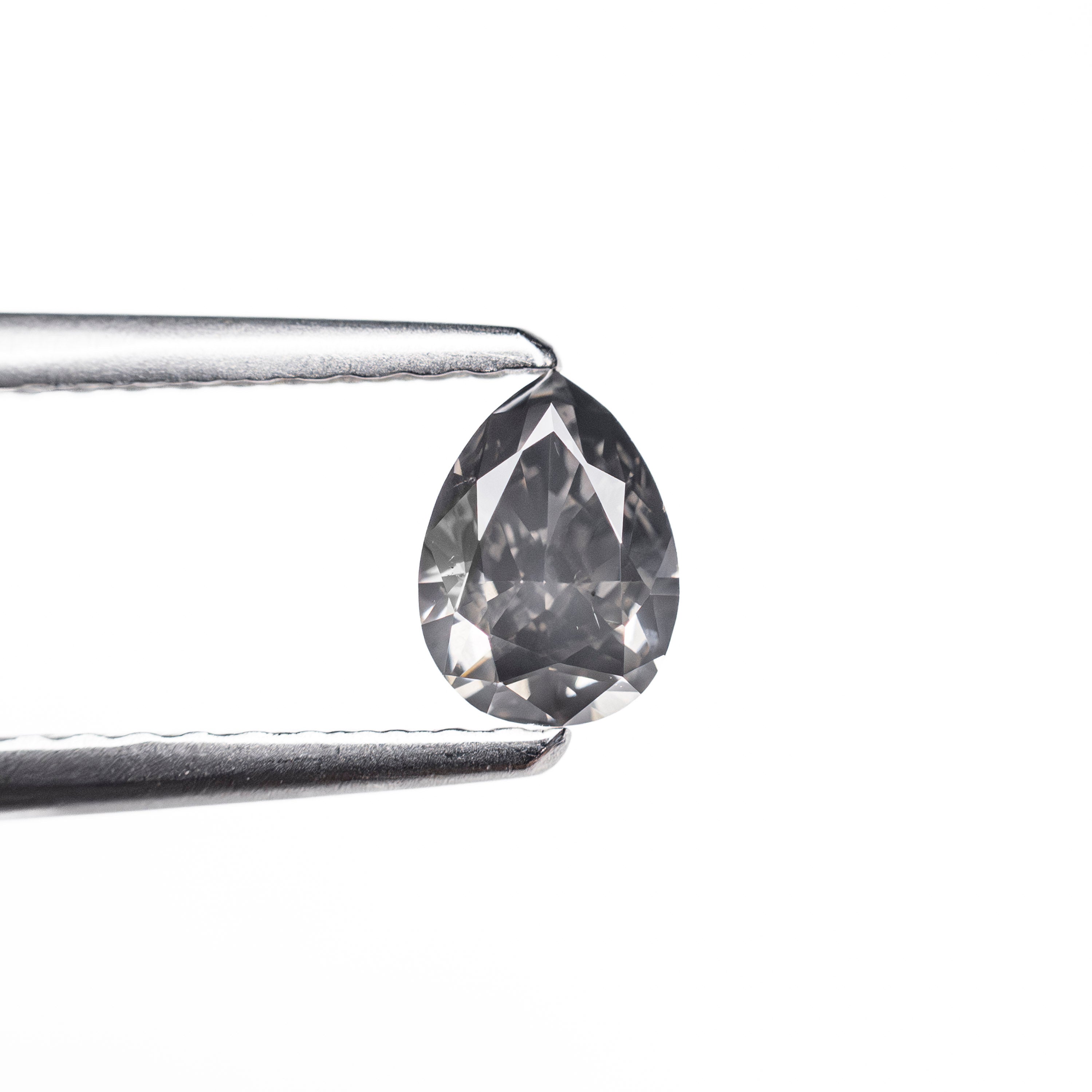 0.38ct 5.45x3.98x2.43mm Fancy Grey Pear Brilliant 19923-56