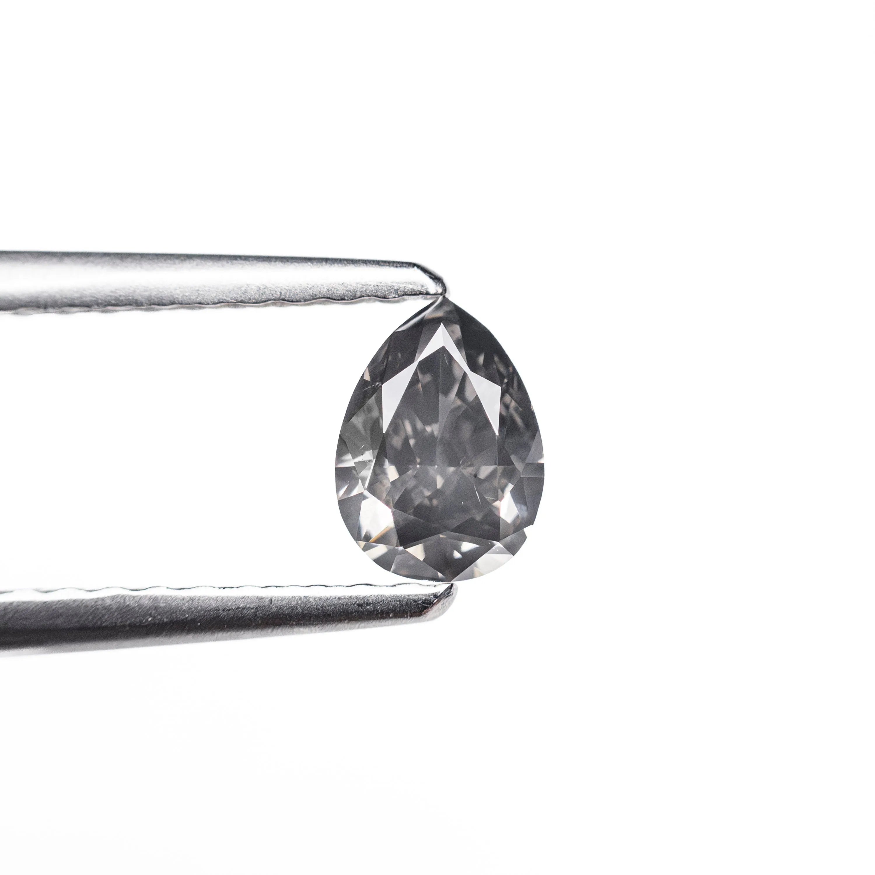 0.38ct 5.45x3.98x2.43mm Fancy Grey Pear Brilliant 19923-56