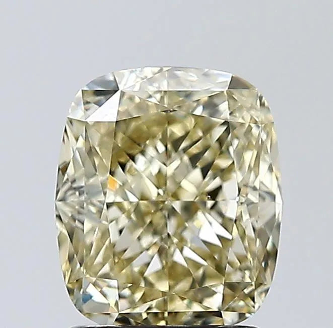 2.06ct Cushion brilliant Natural Diamond (Colour Fancy Yellow, Clarity VS2, GIA Certified)