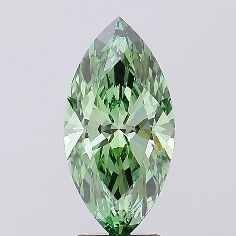 2.98ct Marquise Lab Grown Diamond (Colour Fancy Vivid Green, Clarity VS1, IGI Certified)