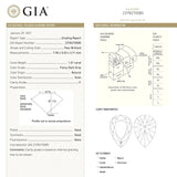 1.01ct 7.90x5.53x3.71mm GIA I1 Fancy Dark Grey Pear Brilliant 19544-01