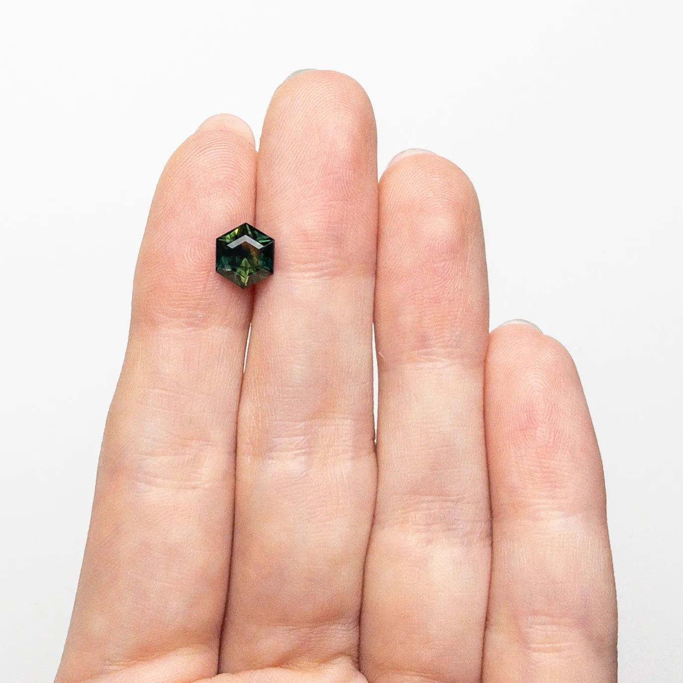 1.52ct 7.68x6.70x4.22mm Hexagon Step Cut Sapphire 25384-02