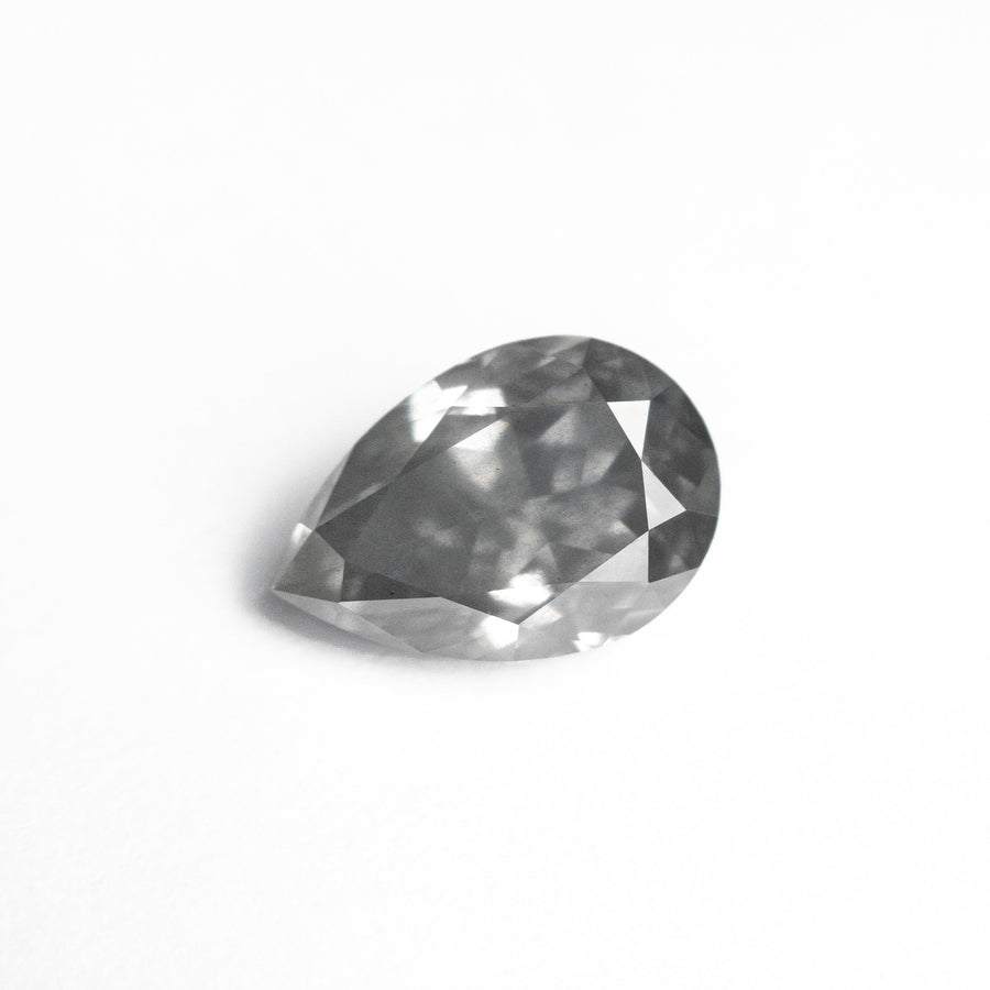 1.77ct 9.06x6.18x4.23mm GIA I1 Fancy Grey Pear Brilliant 25493-01