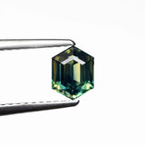 0.97ct 6.36x4.91x3.67mm Hexagon Step Cut Sapphire 27153-01
