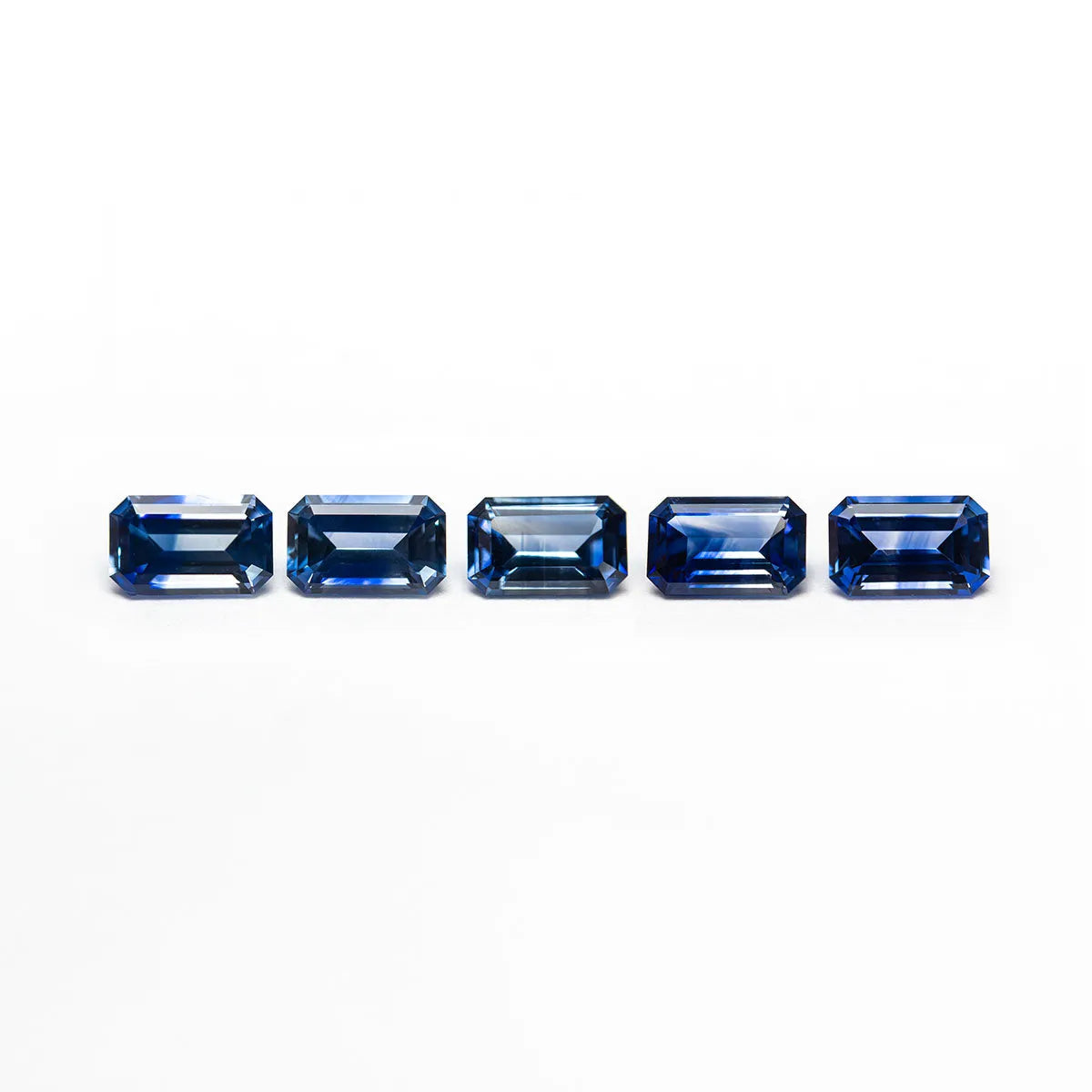2.25cttw 5pc 5.5x3.5mm Cut Corner Rectangle Step Cut Sapphires 27722-01