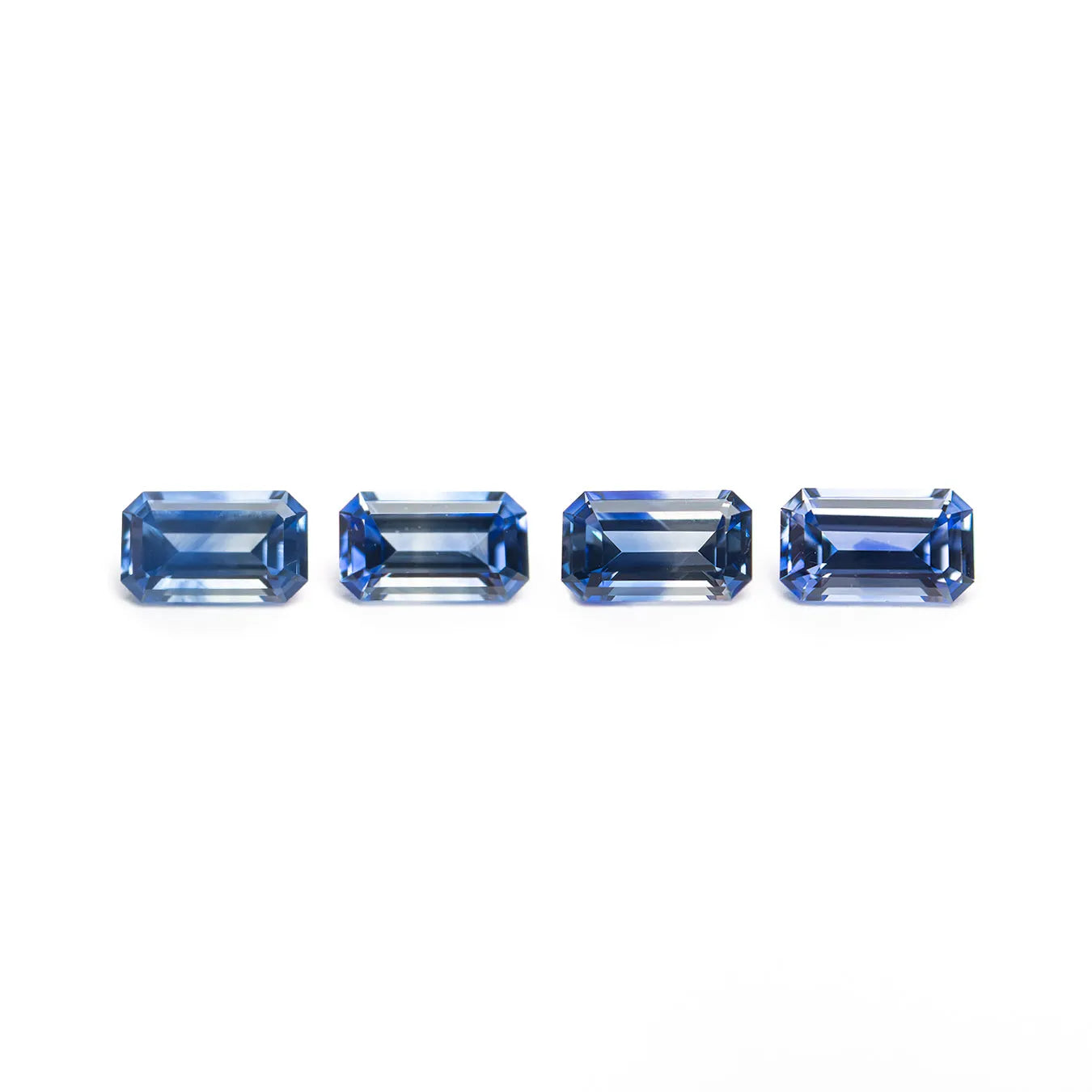 1.29cttw 4pc 5x3mm Cut Corner Rectangle Step Cut Sapphires 27727-01
