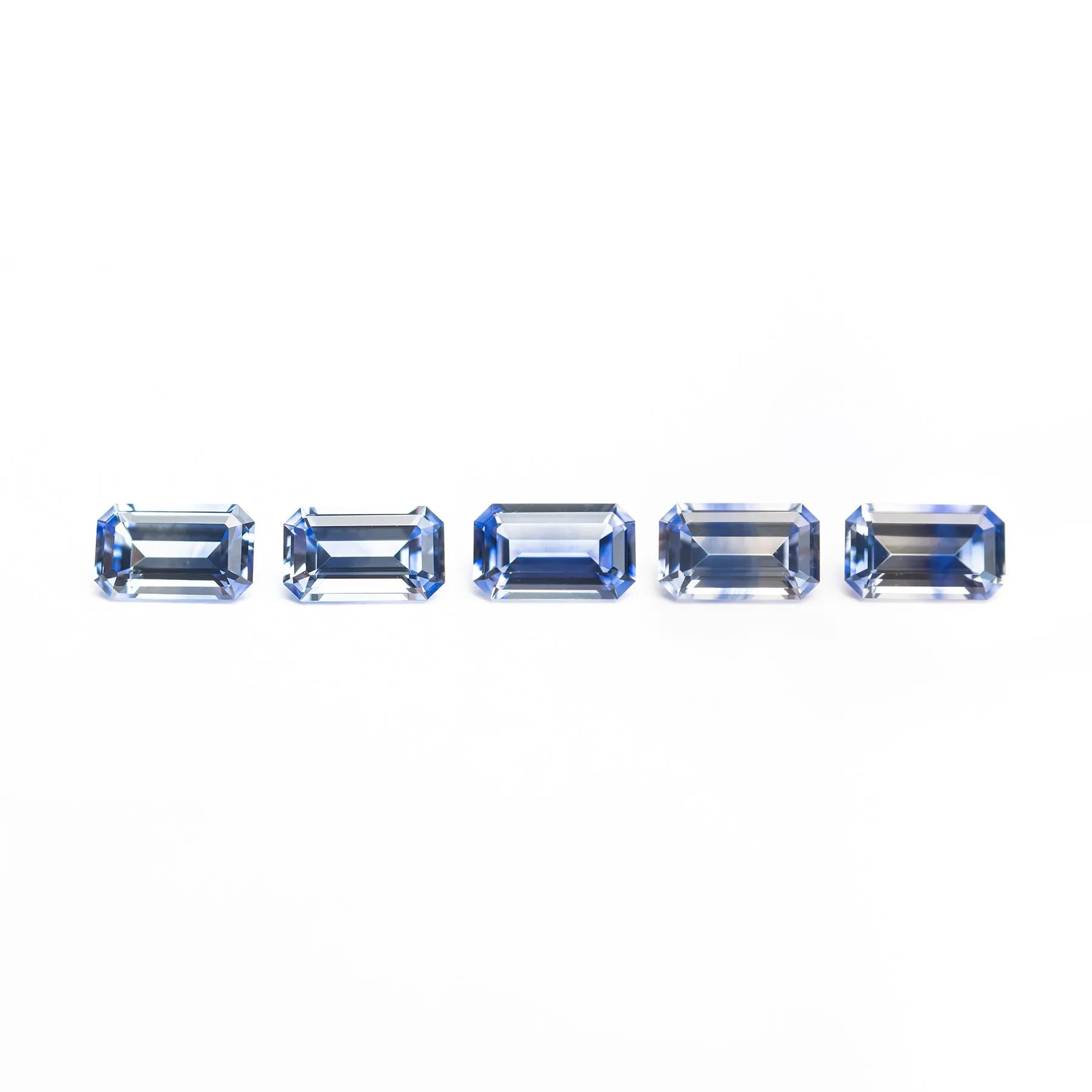 1.56cttw 5pcs 5x3mm Cut Corner Rectangle Step Cut Sapphires 27728-01