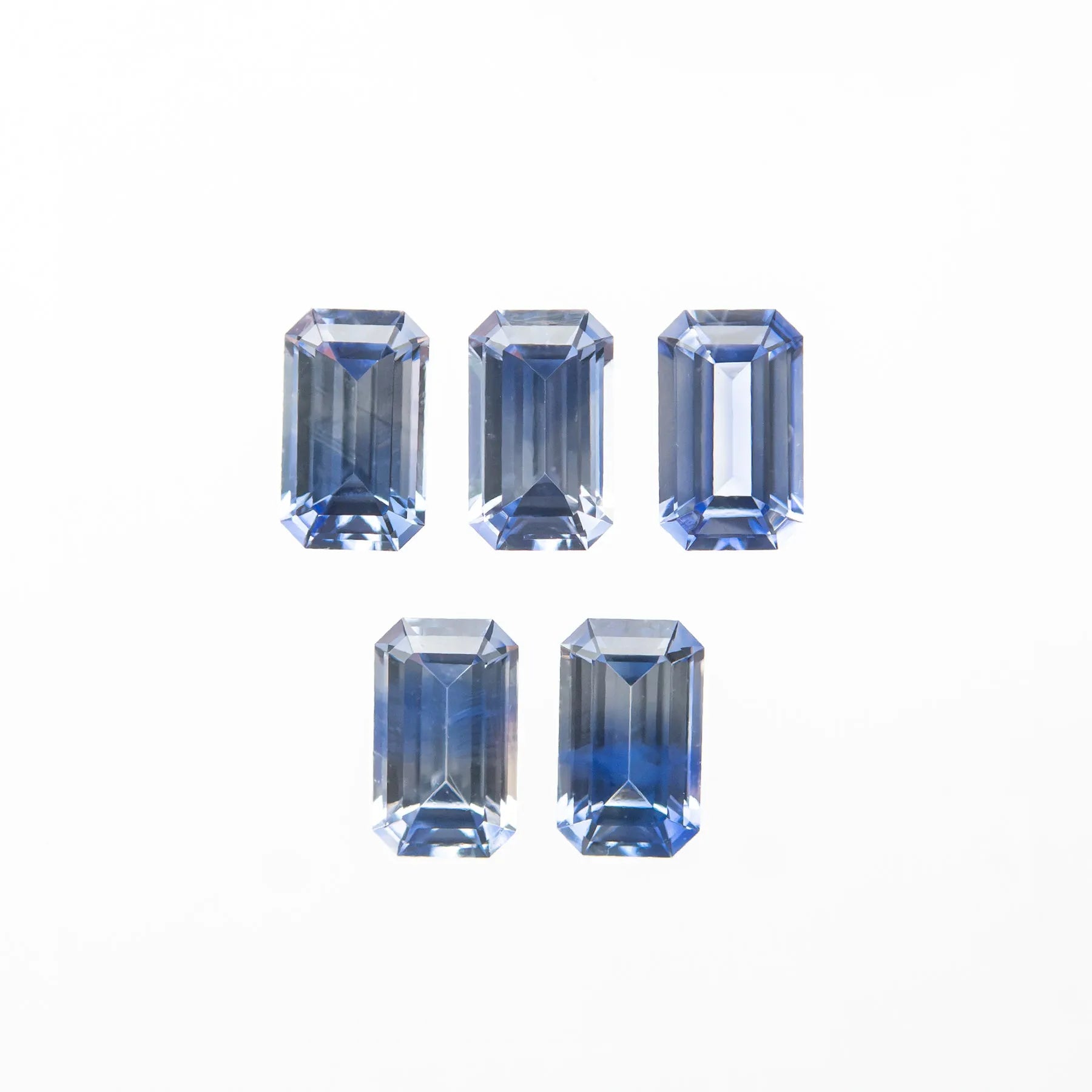 1.56cttw 5pcs 5x3mm Cut Corner Rectangle Step Cut Sapphires 27728-01