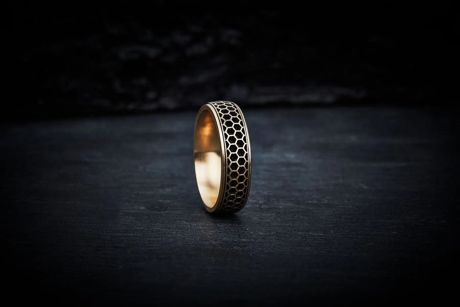 Men's Wedding Ring - Honeycomb