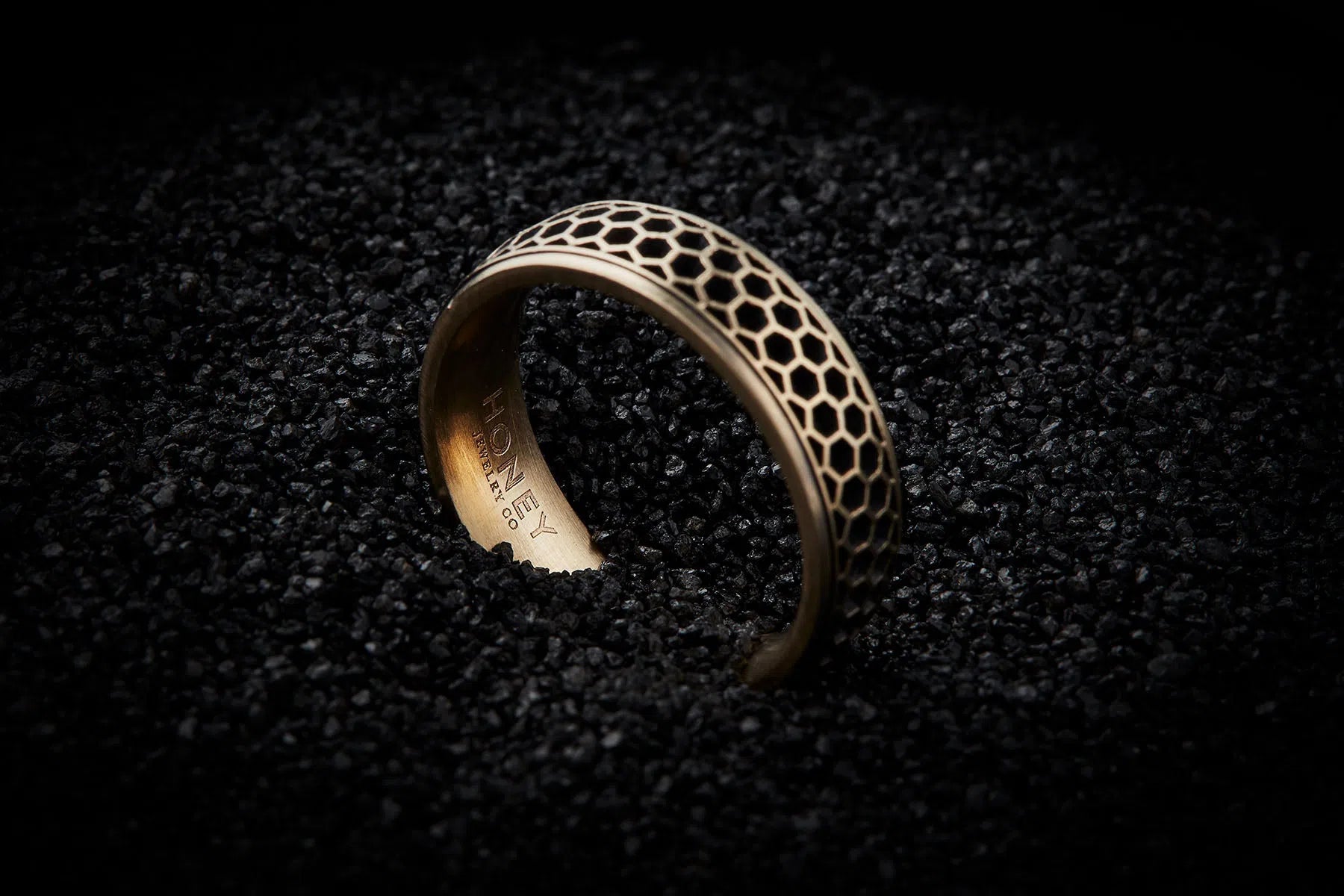 Honeycomb Wedding Band for Men