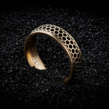 Honeycomb Wedding Band for Men