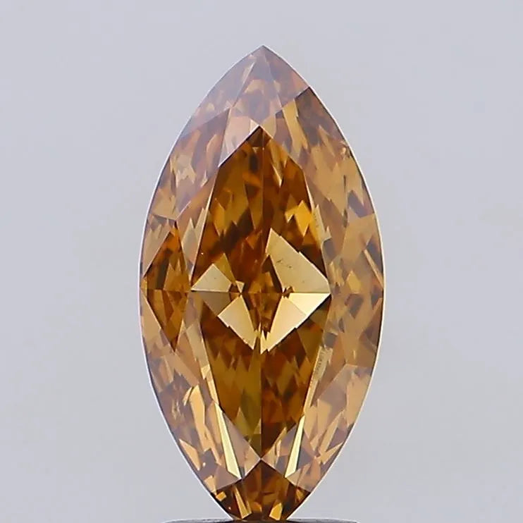 3.18ct Marquise Lab Grown Diamond (Colour Fancy Orangey Brown, Clarity VS1, IGI Certified)