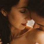 Petite 3-Stone Diamond Earrings On Ear