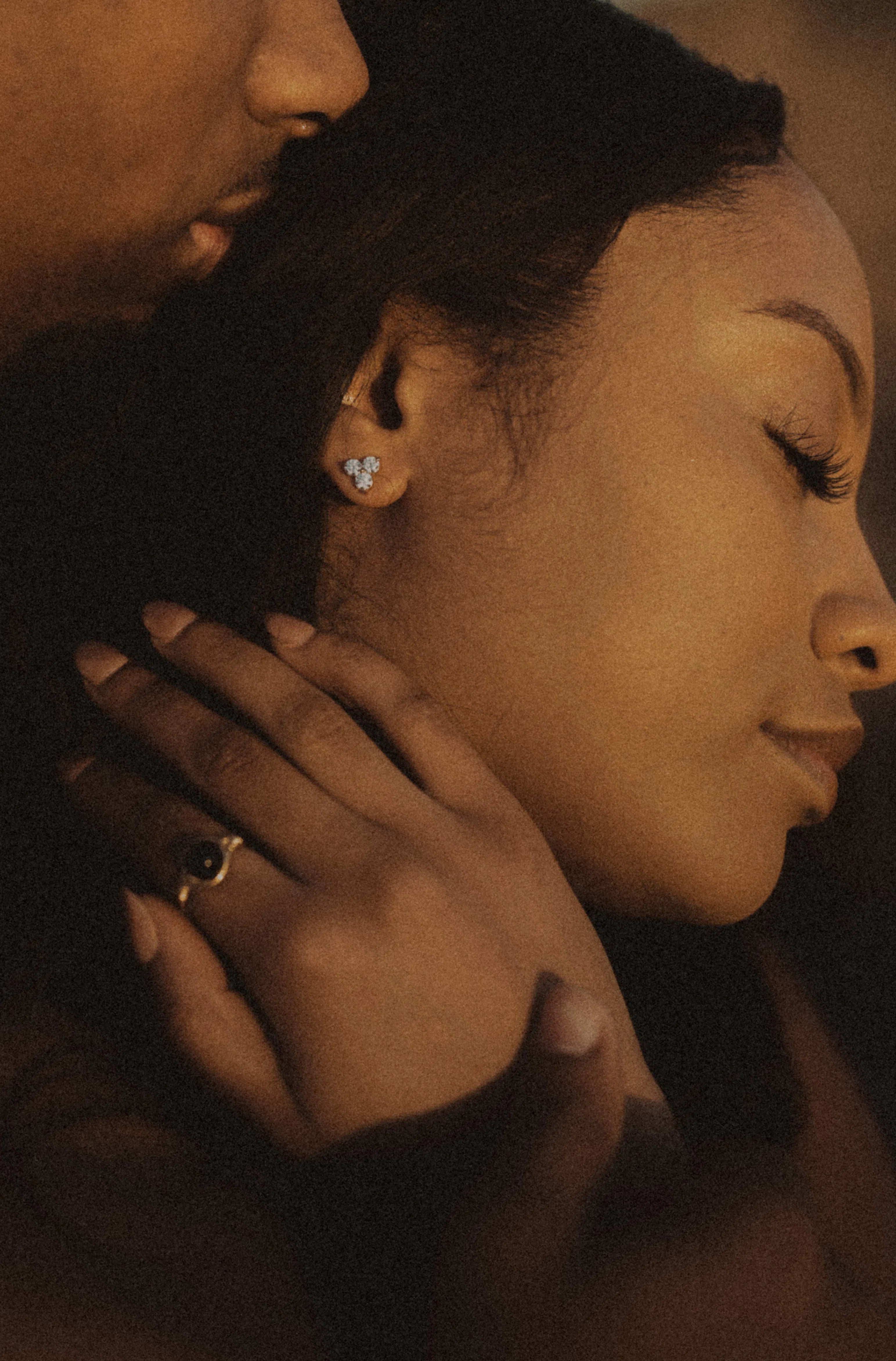 Large 3-Leaf Clover Lab Grown Diamond Stud Earrings-Honey Jewelry Co-Honey Jewelry Co