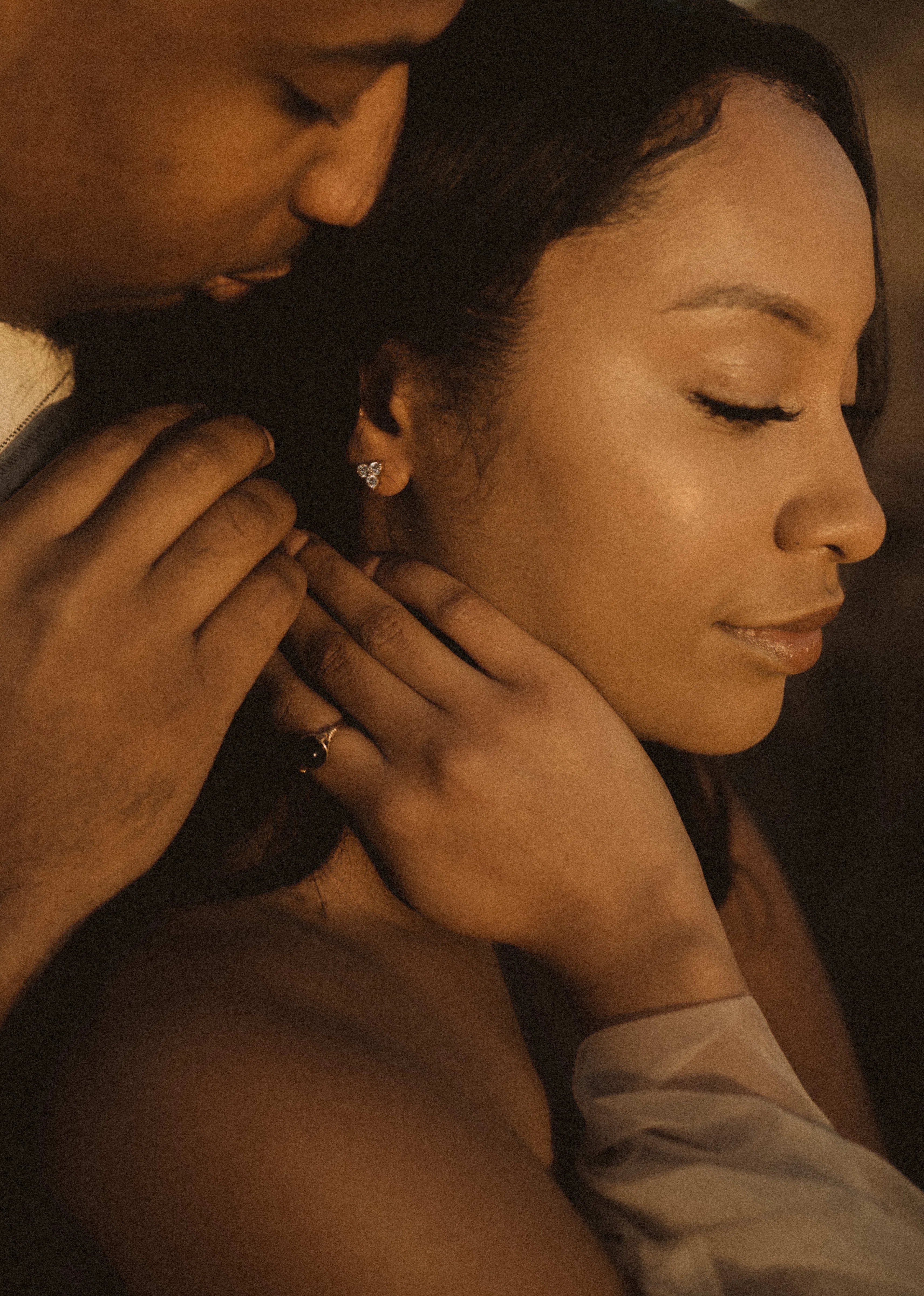 Large 3-Leaf Clover Lab Grown Diamond Stud Earrings-Honey Jewelry Co-Honey Jewelry Co