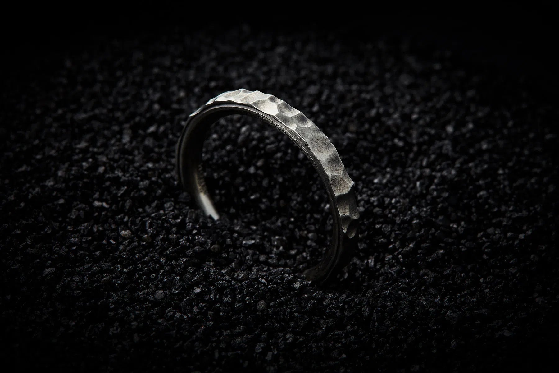 Hammered Wedding Band for Men