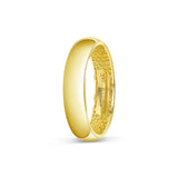 Men's Half Round Wedding Band - Gold 5mm