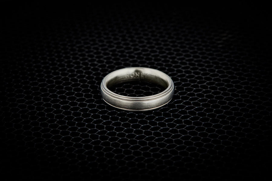 Striped Wedding Band for Men