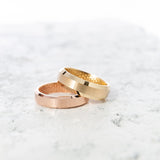 Men's Gold Wedding Band - Beveled Edge