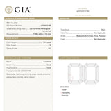1.51ct 9.58x6.54x1.92mm GIA SI1 G Cut Corner Rectangle Portrait Cut 28015-01