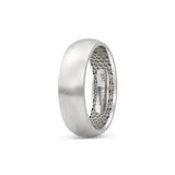 Men's White Gold Half Round Wedding Band