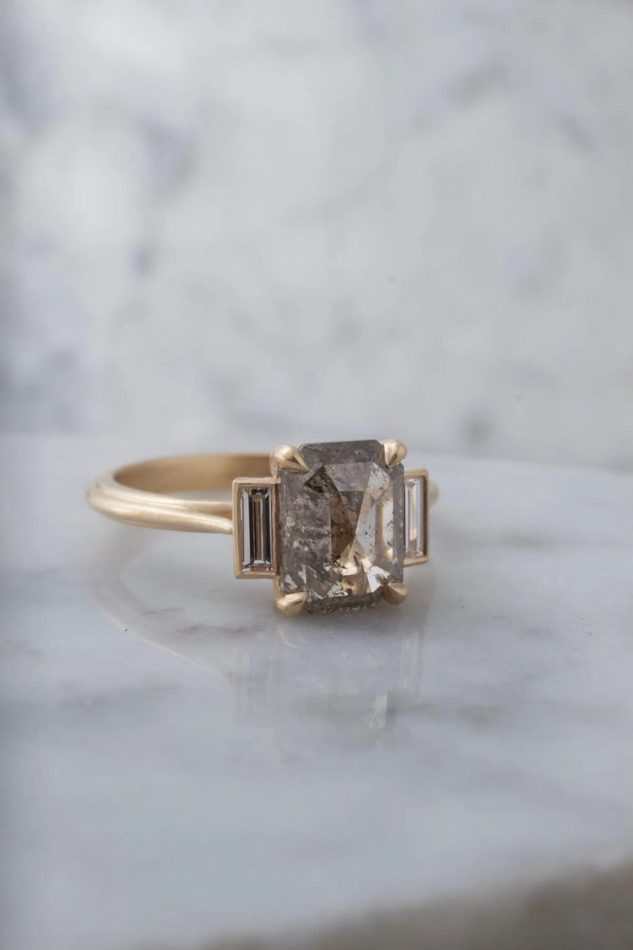 1.82ct Salt and Pepper Diamond Ring-Honey Jewelry Co-Honey Jewelry Co