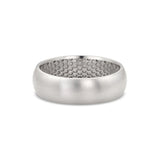 Men's Half Round Wedding Band - 6.5mm White Gold