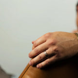 Hammered Gold Wedding Band on Hand