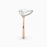 Lolo | Thin Pear Cut Solitaire Engagement Ring