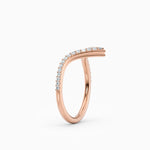 V-Shaped Diamond Wedding Band