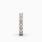 Emerald Cut End-to-End Diamond Eternity Wedding Band