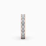 Emerald Cut End-to-End Diamond Eternity Wedding Band