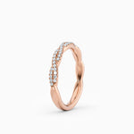 Twisted Diamond Wedding Band